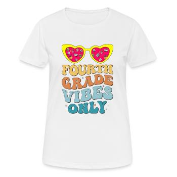 Fourth Grade Vibes Only 4th Grade Groovy Kids - T-shirt respirant Femme - blanc - Devant - AI Model Female 172 dark (172cm)