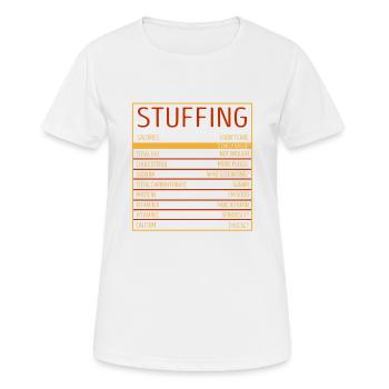 Drôle de remplissage de Thanksgiving Valeur nutritive - T-shirt respirant Femme - blanc - Devant - AI Model Female 172 dark (172cm)