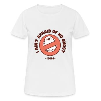 I Ain't Afraid of No Ghost 80s Eighties - Women's Breathable T-Shirt - white - Front - AI Model Female 172 dark (172cm)