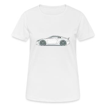 Car Racing Sport Lover Exotic Supercar Enthusiast - Women's Breathable T-Shirt - white - Front - AI Model Female 172 dark (172cm)