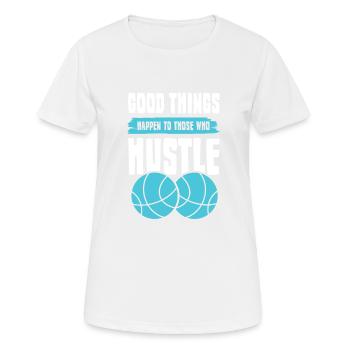 Hustle Basketball - T-shirt respirant Femme - blanc - Devant - AI Model Female 172 dark (172cm)