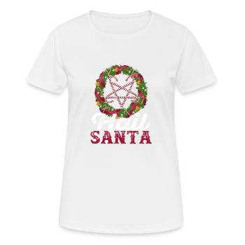 Hail Santa Claus Zuckerstange Weihnachten - Frauen T-Shirt atmungsaktiv - Weiß - Vorne - AI Model Female 172 dark (172cm)