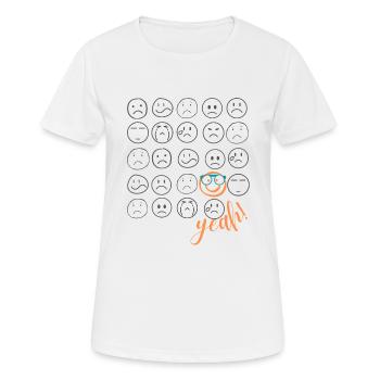 Spectacle wearers yes - Women's Breathable T-Shirt - white - Front - AI Model Female 172 dark (172cm)
