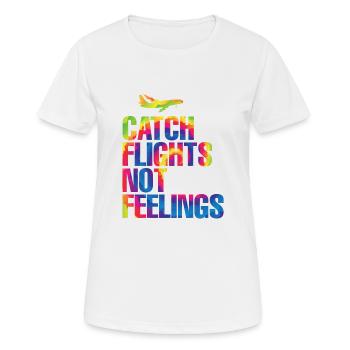 Prendre des vols, pas des sentiments - T-shirt respirant Femme - blanc - Devant - AI Model Female 172 dark (172cm)