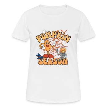 Citrouilles saison - T-shirt respirant Femme - blanc - Devant - AI Model Female 172 dark (172cm)