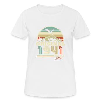 Timeless '41: Cadeau vintage B-day - T-shirt respirant Femme - blanc - Devant - AI Model Female 172 dark (172cm)