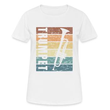 Trompete Blasmusik Blasmusik Trompetenspieler - Frauen T-Shirt atmungsaktiv - Weiß - Vorne - AI Model Female 172 dark (172cm)