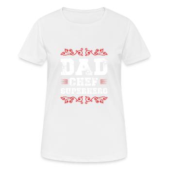 Dad Superhero Dad - Women's Breathable T-Shirt - white - Front - AI Model Female 172 dark (172cm)
