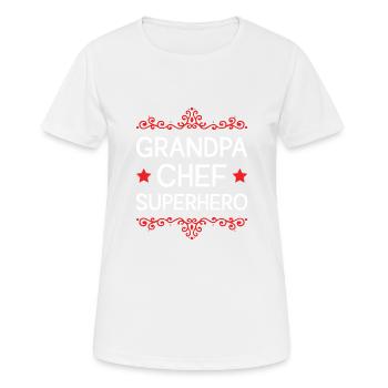 Grandpa Superhero - Women's Breathable T-Shirt - white - Front - AI Model Female 172 dark (172cm)