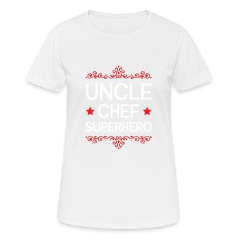 Uncle Superhero - Women's Breathable T-Shirt - white - Front - AI Model Female 172 dark (172cm)