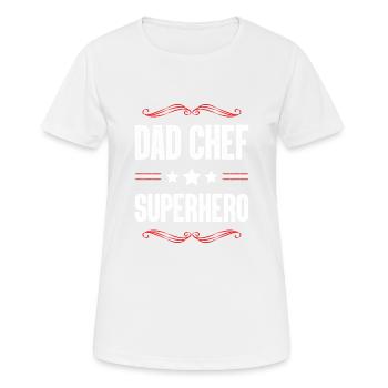 Dad Superhero Dad - Women's Breathable T-Shirt - white - Front - AI Model Female 172 dark (172cm)