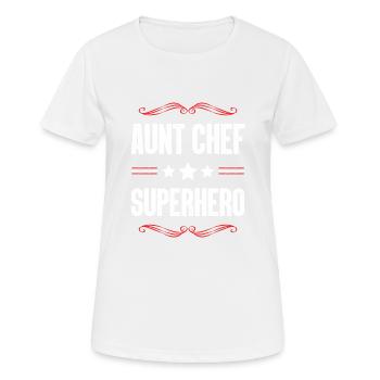 Aunt Superhero - Women's Breathable T-Shirt - white - Front - AI Model Female 172 dark (172cm)