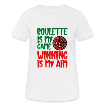 Roulette Is My Game Winning Is My Aim 2 - Frauen T-Shirt atmungsaktiv - Weiß - Vorne - AI Model Female 172 dark (172cm)