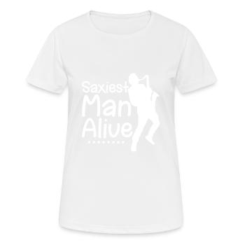Saxiest Man Alive 2 - Frauen T-Shirt atmungsaktiv - Weiß - Vorne - AI Model Female 172 dark (172cm)