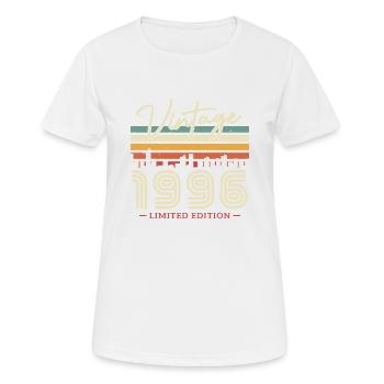 Vintage 1996 Geburtstagsgeschenk - Frauen T-Shirt atmungsaktiv - Weiß - Vorne - AI Model Female 172 dark (172cm)