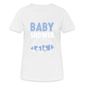 Baby Shower - Frauen T-Shirt atmungsaktiv - Weiß - Vorne - AI Model Female 172 dark (172cm)