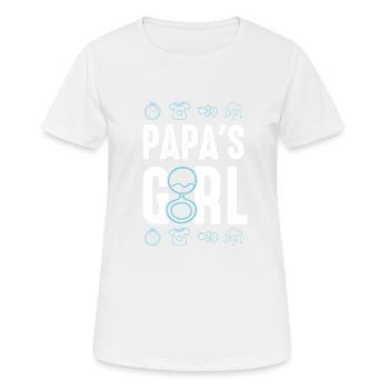 La fille de papa - T-shirt respirant Femme - blanc - Devant - AI Model Female 172 dark (172cm)