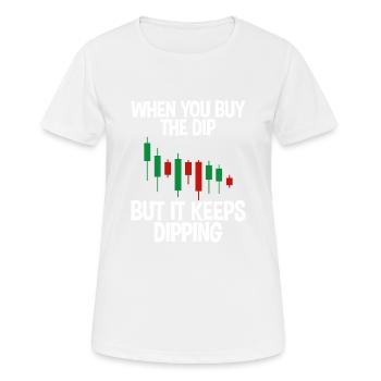 Lorsque vous achetez la trempette mais qu’elle continue à tremper 2 - T-shirt respirant Femme - blanc - Devant - AI Model Female 172 dark (172cm)
