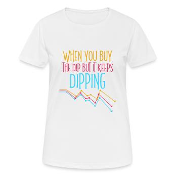 Lorsque vous achetez la trempette mais qu’elle continue à plonger 4 - T-shirt respirant Femme - blanc - Devant - AI Model Female 172 dark (172cm)