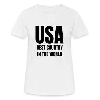 United States - Women's Breathable T-Shirt - white - Front - AI Model Female 172 dark (172cm)