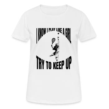 Tennisverein Tennis Tennisliebhaber Tennisspieler - Frauen T-Shirt atmungsaktiv - Weiß - Vorne - AI Model Female 172 dark (172cm)