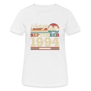 Vintage Geburtstagsgeschenk 1994 - Frauen T-Shirt atmungsaktiv - Weiß - Vorne - AI Model Female 172 dark (172cm)