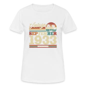 Vintage Geburtstagsgeschenk 90/91 Jahre - Frauen T-Shirt atmungsaktiv - Weiß - Vorne - AI Model Female 172 dark (172cm)