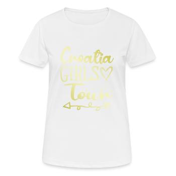 Tournée des filles en Croatie - T-shirt respirant Femme - blanc - Devant - AI Model Female 172 dark (172cm)