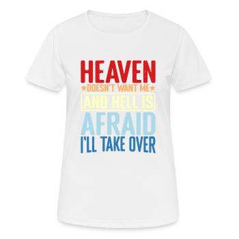 Le ciel ne veut pas de moi et l’enfer a peur 2 - T-shirt respirant Femme - blanc - Devant - AI Model Female 172 dark (172cm)