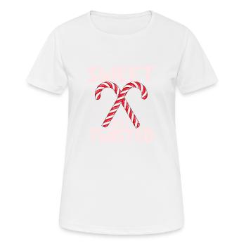 Süßer aber verdrehter lustiger Zuckerstangen - Frauen T-Shirt atmungsaktiv - Weiß - Vorne - AI Model Female 172 dark (172cm)
