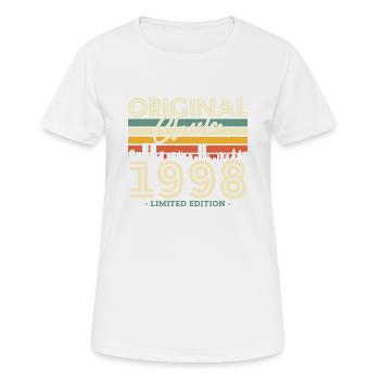 Vintage 1998 Geburtstagsgeschenk - Frauen T-Shirt atmungsaktiv - Weiß - Vorne - AI Model Female 172 dark (172cm)