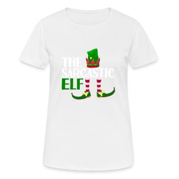 The Sarcastic Elf Matching Family Group - Women's Breathable T-Shirt - white - Front - AI Model Female 172 dark (172cm)