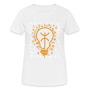 DAS LICHT MEINER AMAZIGH-KULTUR - Frauen T-Shirt atmungsaktiv - Weiß - Vorne - AI Model Female 172 dark (172cm)