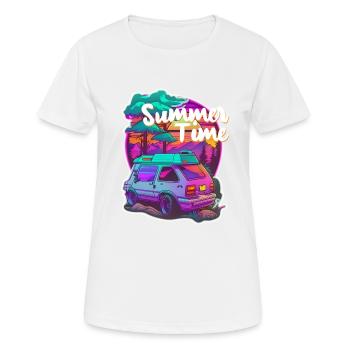 Summer Time - Van Life - Holidays - Women's Breathable T-Shirt - white - Front - AI Model Female 172 dark (172cm)