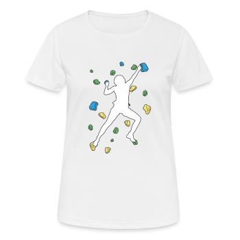 Bloc Bloc Escalade Bloc Bloc - T-shirt respirant Femme - blanc - Devant - AI Model Female 172 dark (172cm)