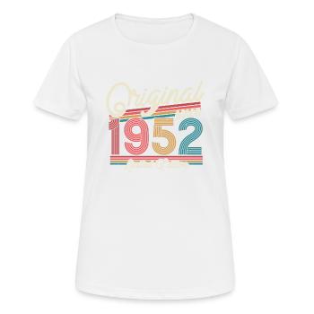 Vintage 1952 Geburtstagsgeschen - Frauen T-Shirt atmungsaktiv - Weiß - Vorne - AI Model Female 172 dark (172cm)