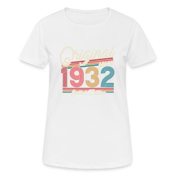 Vintage 1932 Geburtstagsgeschenk - Frauen T-Shirt atmungsaktiv - Weiß - Vorne - AI Model Female 172 dark (172cm)