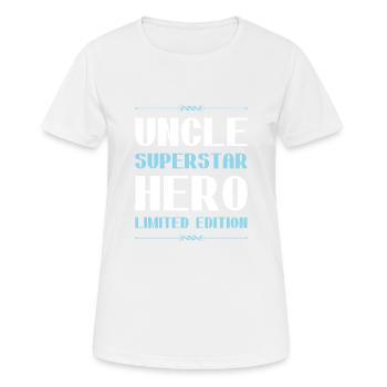Onkel Limited Edition Spruch - Frauen T-Shirt atmungsaktiv - Weiß - Vorne - AI Model Female 172 dark (172cm)