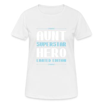 Aunt Limited Edition Saying - Women's Breathable T-Shirt - white - Front - AI Model Female 172 dark (172cm)