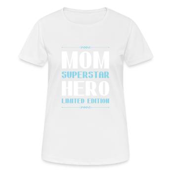 Maman Maman en édition limitée disant maman - T-shirt respirant Femme - blanc - Devant - AI Model Female 172 dark (172cm)