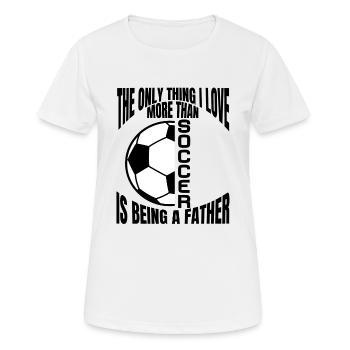 Fußballmannschaft Fußballspieler Fußballdesign - Frauen T-Shirt atmungsaktiv - Weiß - Vorne - AI Model Female 172 dark (172cm)
