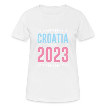 Croatia 2023 - Women's Breathable T-Shirt - white - Front - AI Model Female 172 dark (172cm)