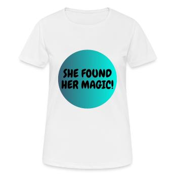 MAGIC 1 - Frauen T-Shirt atmungsaktiv - Weiß - Vorne - AI Model Female 172 dark (172cm)
