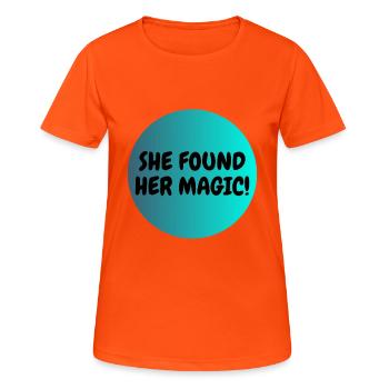 MAGIC 1 - Frauen T-Shirt atmungsaktiv - Neonorange - Vorne - AI Model Female 172 dark (172cm)