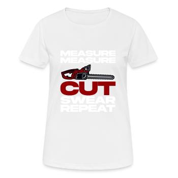 Mesure Mesure Coupe Jurer Répéter 2 - T-shirt respirant Femme - blanc - Devant - AI Model Female 172 dark (172cm)