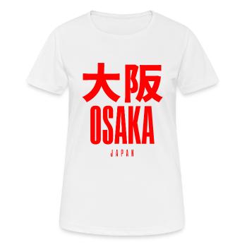 Osaka Japan - Frauen T-Shirt atmungsaktiv - Weiß - Vorne - AI Model Female 172 dark (172cm)