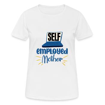 Self Employed Mother 4 - Women's Breathable T-Shirt - white - Front - AI Model Female 172 dark (172cm)