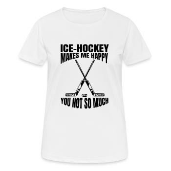 Eishockeyspieler Eishockey Hockeyfan Eishockeyteam - Frauen T-Shirt atmungsaktiv - Weiß - Vorne - AI Model Female 172 dark (172cm)
