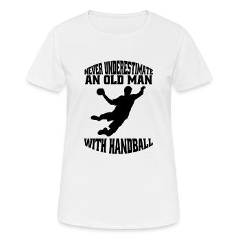 Équipe de handball handballeur handballeur fan de handball - T-shirt respirant Femme - blanc - Devant - AI Model Female 172 dark (172cm)