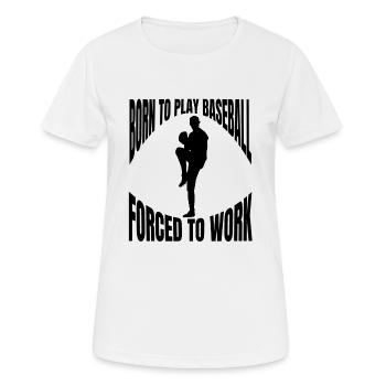 Joueur de baseball Équipe de baseball Baseballer - T-shirt respirant Femme - blanc - Devant - AI Model Female 172 dark (172cm)